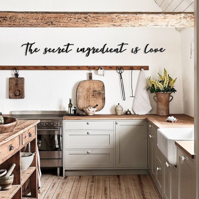 Kitchen wooden wall decor