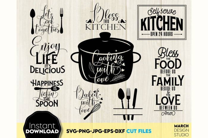 Printable kitchen wall decor