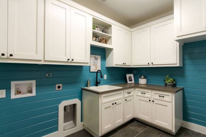 Teal color kitchen decor