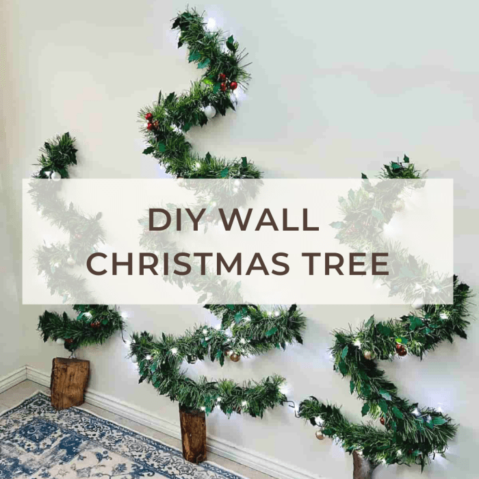 Cheap diy wall christmas tree