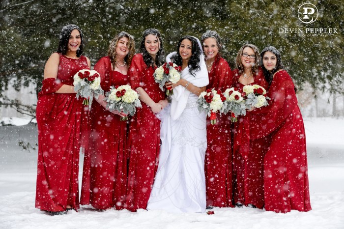 Winter wedding dress bride