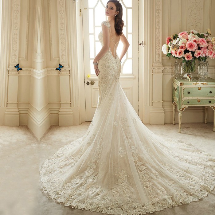 Wedding dresses no lace